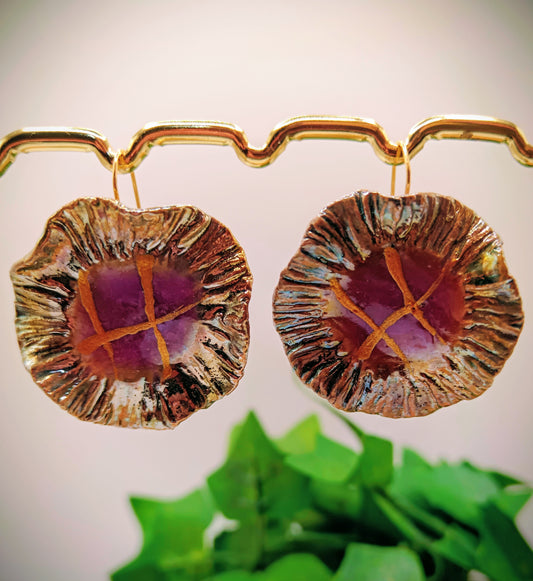 Orecchini ceramica Raku