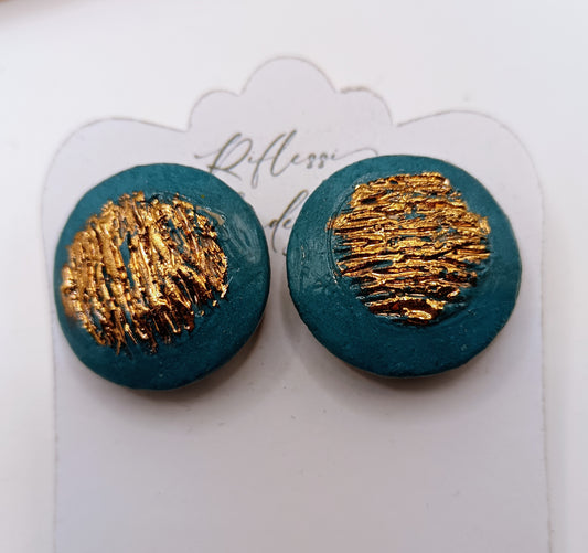 Bottoncini lobo ceramica lustro oro