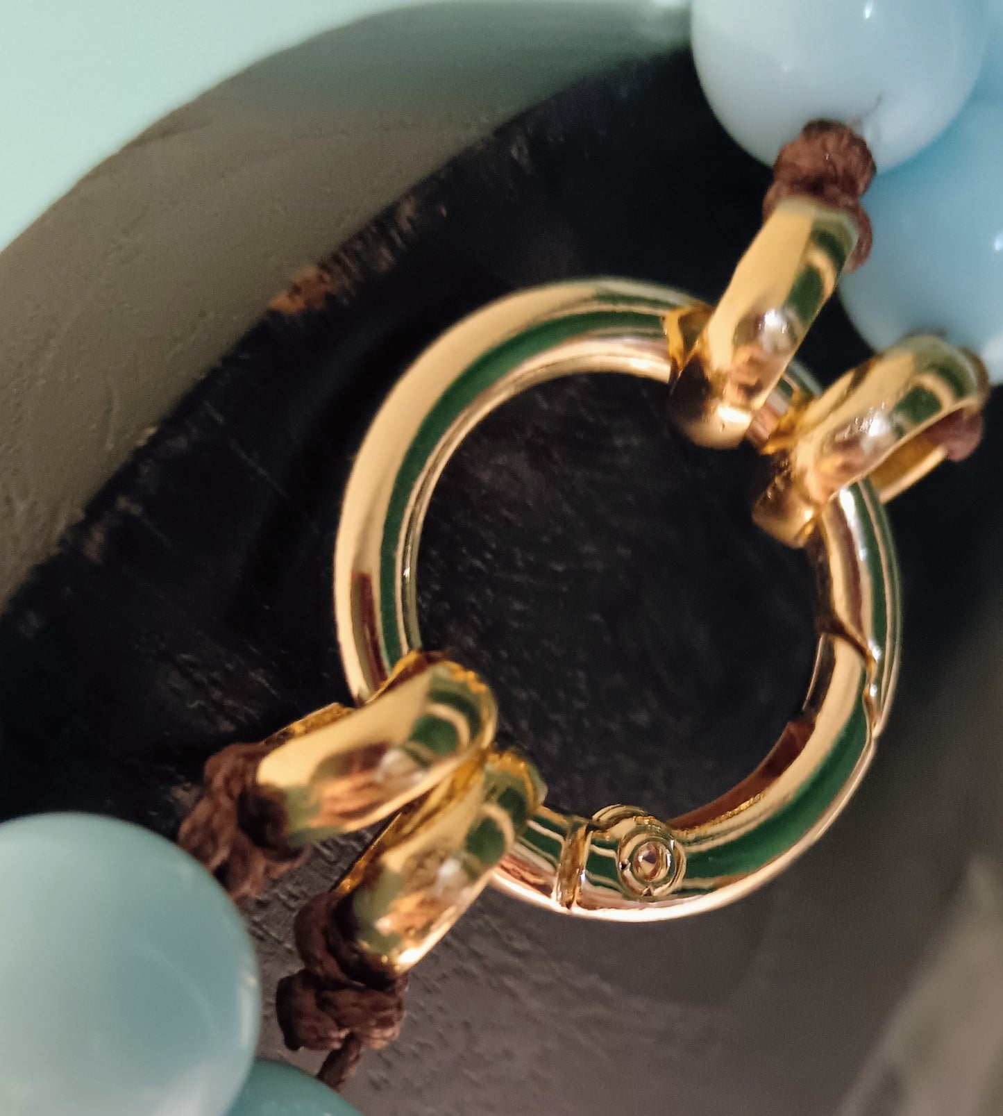 Collana artigianale a due giri STACCABILI con boule in resina