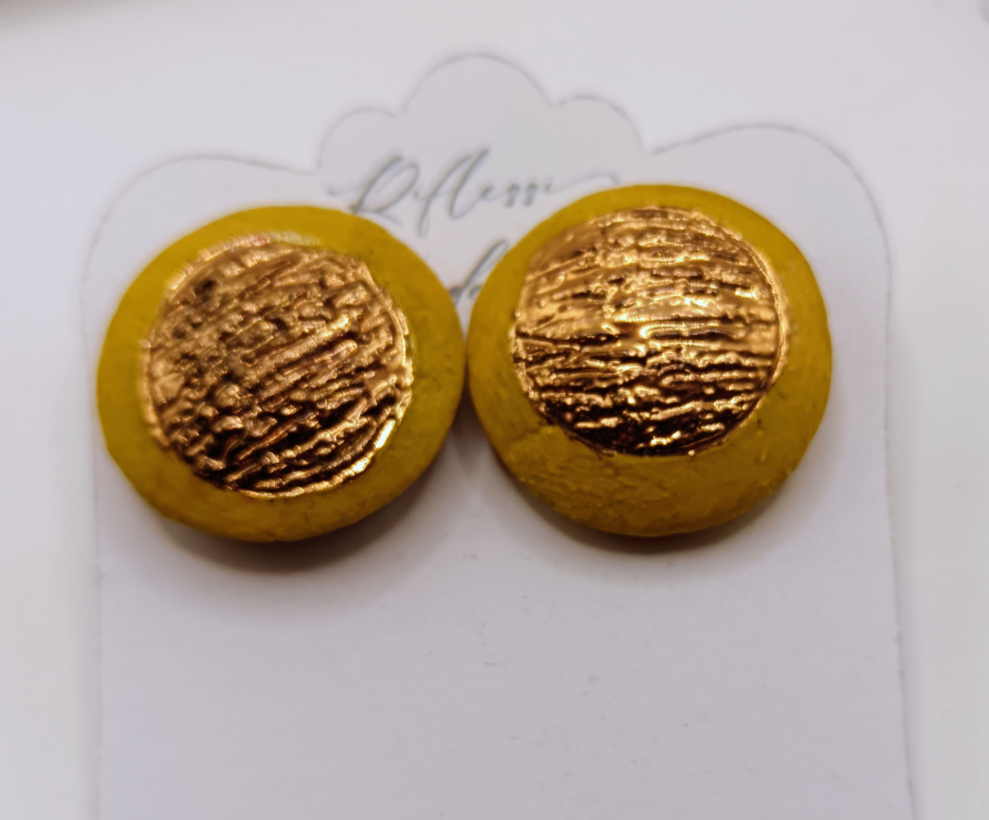 Bottoncini lobo ceramica lustro oro