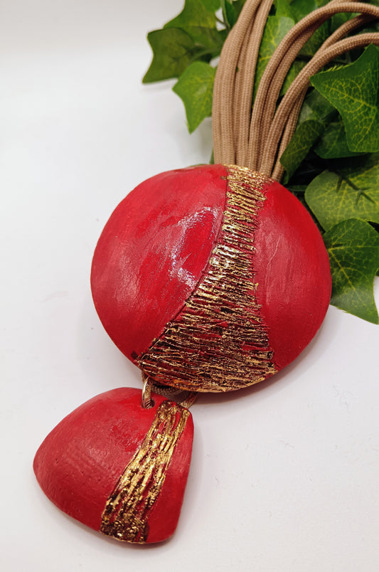 Collana in ceramica Lustro oro