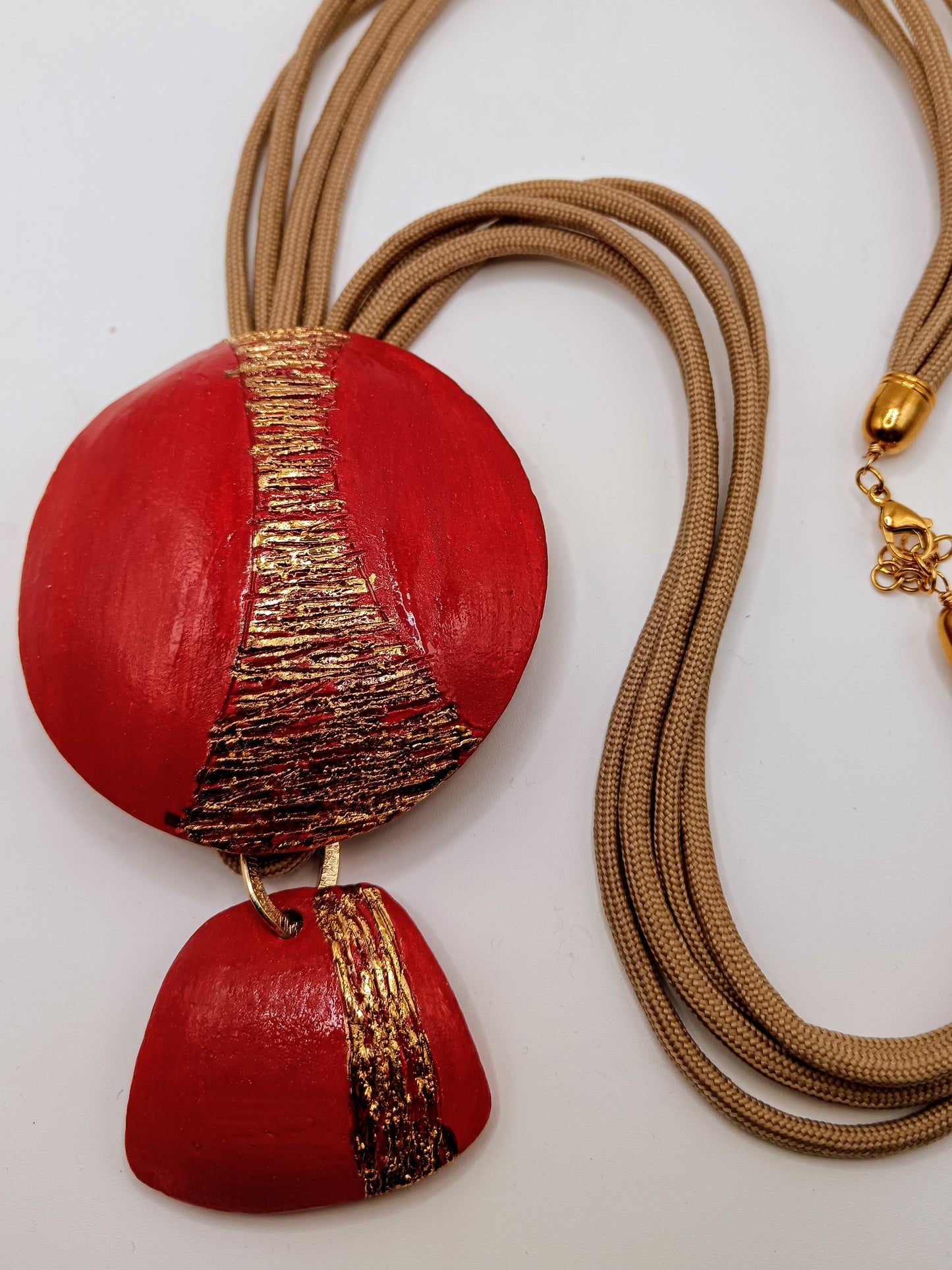 Collana in ceramica Lustro oro