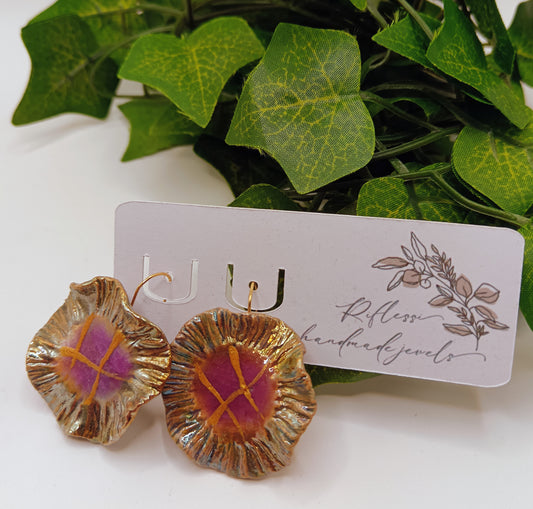 Orecchini ceramica Raku